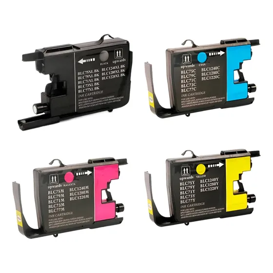 Kit Cartucho Tinta P/ Uso Em Brother Lc79 Lc-79 Mfc-j6510  