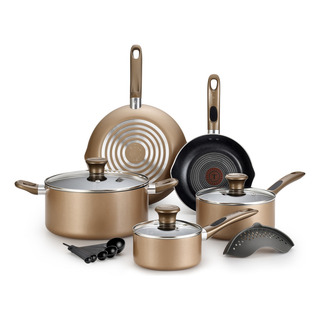 Batería De Cocina B036se64 14 Piezas Excite Bronce T-fal Batería De Cocina B036se64 14 Piezas Excite Bronce T-fal