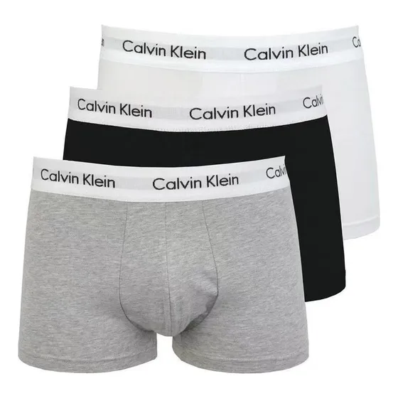 Set 3 Boxers Calvin Klein Trunk Original Negro Blanco Gris
