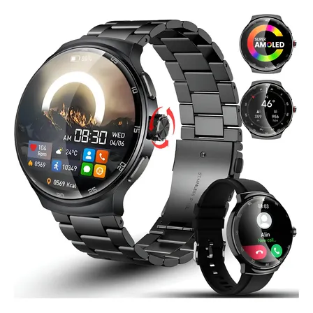 Ip68 Relógio Inteligente Homem Trajetória De Movimento Gps Preto