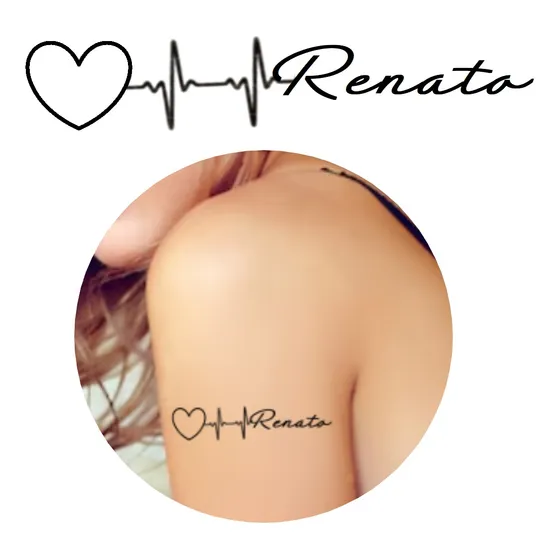 Tatuagem Temporária Personalizada Namorados Nome