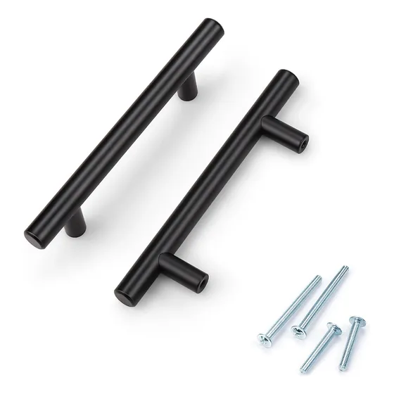 Knobwell 6 Tirador Redondo Negro Para Gabinete Cocina Centro