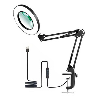 Luminária Lupa Articulada Bancada/garra Luz Led Profissional Luminária Lupa Articulada Bancada/garra Luz Led Profissional