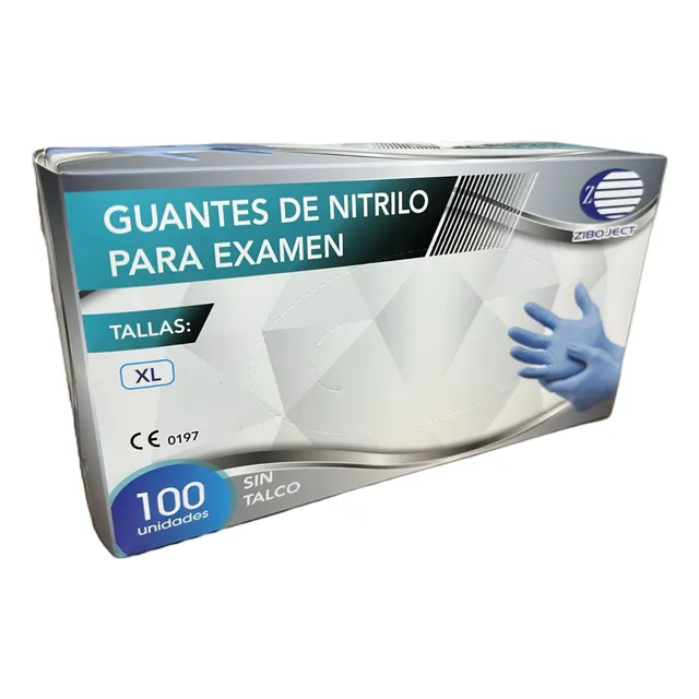 Guante Nitrilo Azul Sin Latex (todas Las Tallas) Caja X 100