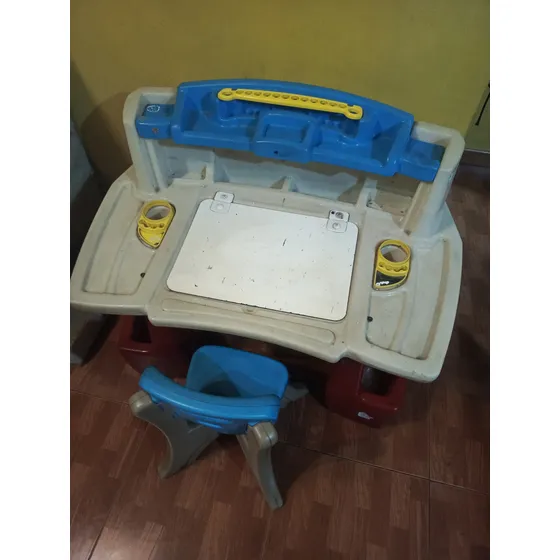 Mini Escritorio Plástico Con Silla