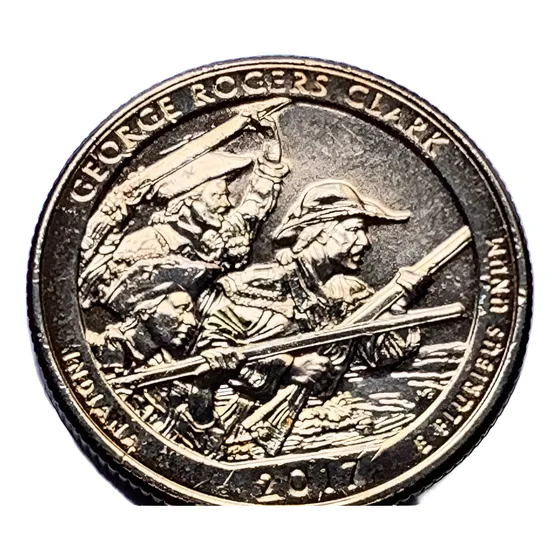 Robmar-usa-quarter Bañado Oro 24k Año 2017-n°40-george Roger