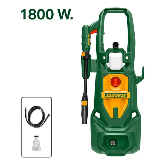 Hidrolavadora Alta Presión 1800w 130bar + 4 Piezas Jadever Color Verde Frecuencia 50/60Hz