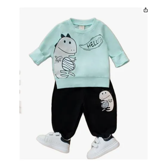Pullover C/parche Diseño 3d C/estampado De Slogan Y Pantalón