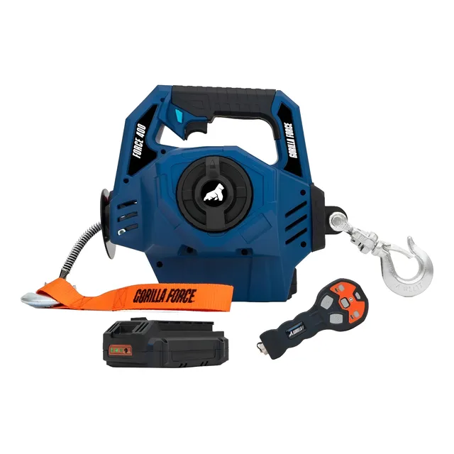 Winche Tecle Portátil 2 Baterías Litio Gorilla Force 400 Kg