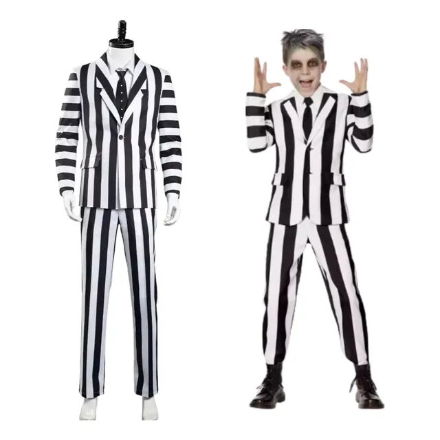 Disfraz Beetlejuice Importado - Tallas Desde 6 Hasta L