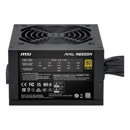 Fonte MSI MAG A650GN II 650W 80 Plus Gold ATX 3.1