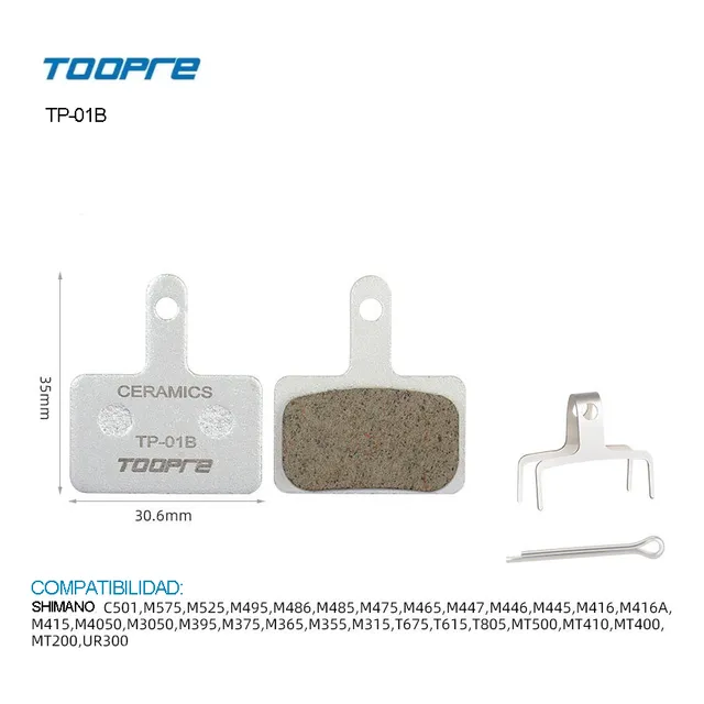 Pastilla Ceramica Toopre Para Freno Bicicleta Shimano B01