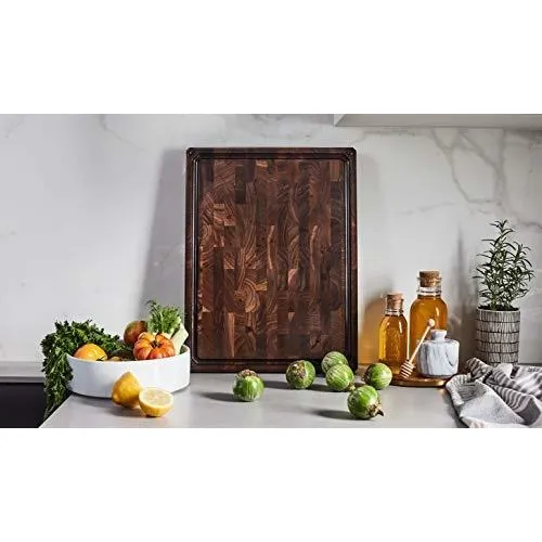 Gran Tabla Cortar Madera Gruesa Multiuso Reversible Rb