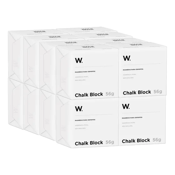 Kit Com 16 Magnésio Em Bloco Chalk Block 56g Cross Escalada