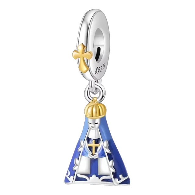 Dije Charm Virgen De Guadalupe María Plata S925 Original