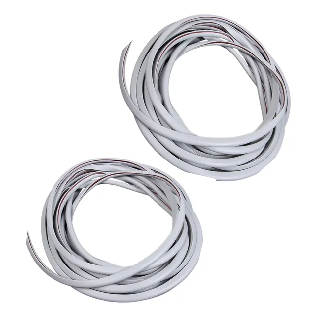Novo Kit 2 Protetor Porta Carro Fita 5 Metros Bordas Branco