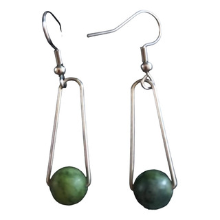 Aretes Jade De Taiwan Acero Quirurgico C1002e Aretes Jade De Taiwan Acero Quirurgico C1002e