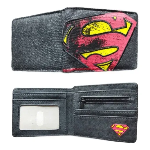 Billetera Cartera De Súper Man Dc Heroes Niños Y Adultos