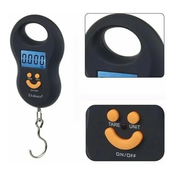 Balanza Digital Portatil Colgante 50 Kg Peso Tienda Maleta