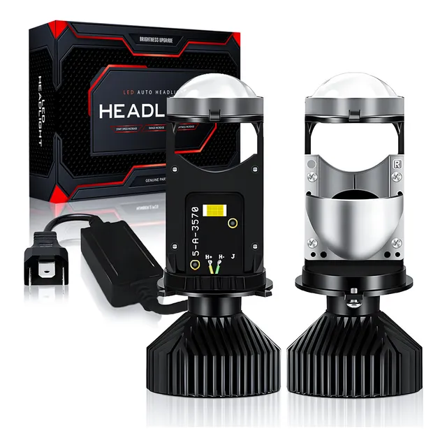 Focos Led H4 Lupa Alta Y Baja Auto Mini Proyector 28000lm