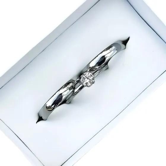 Anillos Alianza Compromiso Acero Quirurgico + Solitario