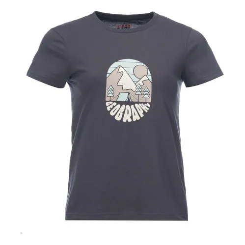 Polera Mujer Geography Liquen Grafito