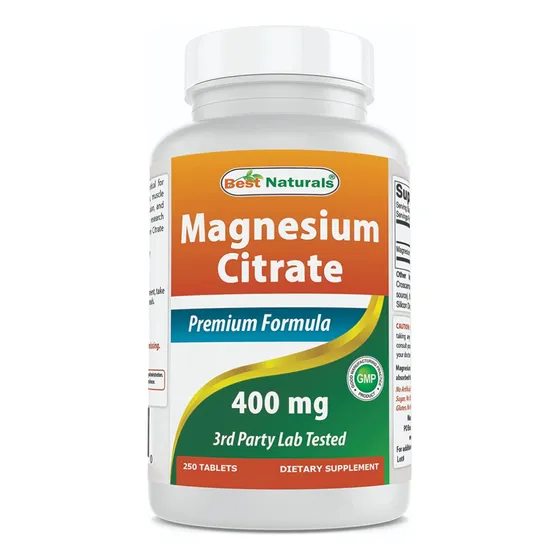 Citrato De Magnesio Best Naturals 250 Caps Usa Import