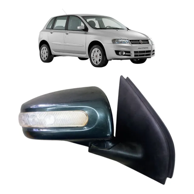 Retrovisor Com Seta Fiat Stilo 2009 Eletrico Usado Original