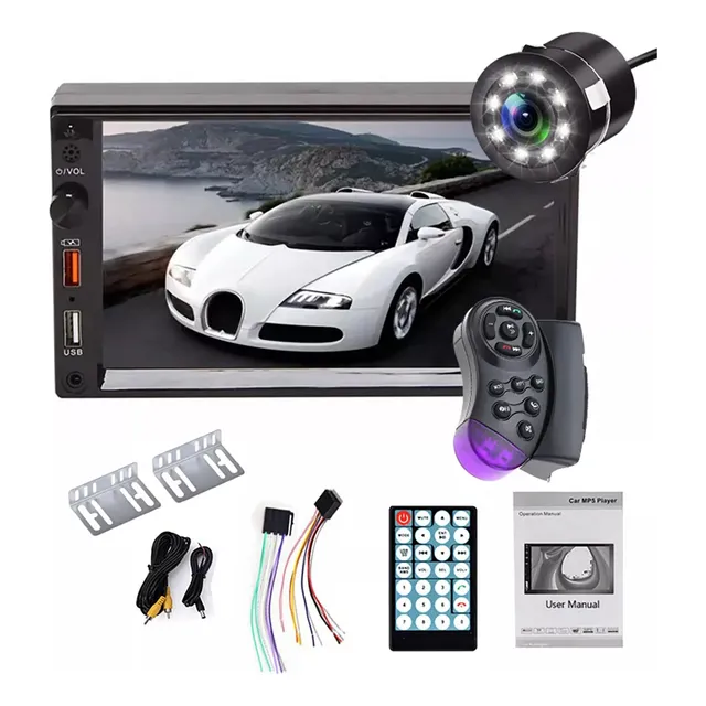 Radio Para Carro Con Pantalla Bluetooth Usb 7  Con Camara