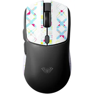 Mouse Gamer Inalámbrico Aula Sc580x Negro Trimodo 2.4ghz Bluetooth Usb 12k Dpi