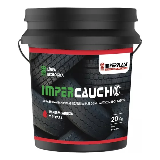 Impercaucho Impermeabilizante color blanco 20kg
