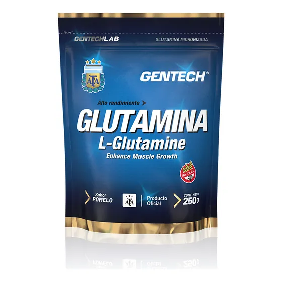 Glutamina Gentech 250 Grs Sin Tacc Pomelo Recuperacion