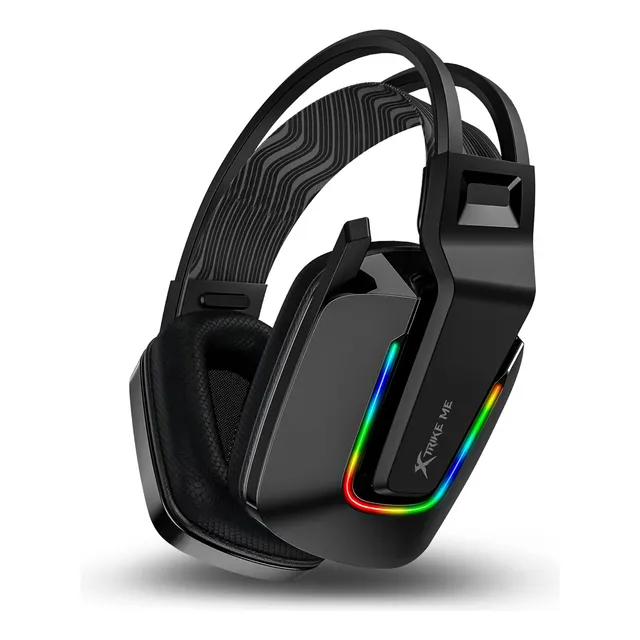 Audifono Gamer Pc Diadema Iluminado Rgb Xtrike Me Gh-712 Color Negro