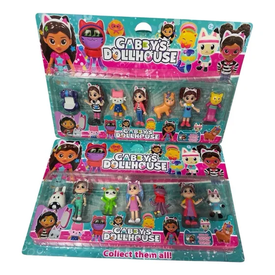 Muñecas Personaje  Casa Gaby Blíster X 7