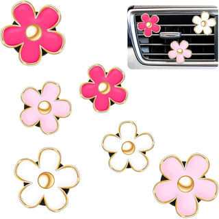 6 Pz Ambientador De Coche Flores Rosas Aire Acondicionado 6 Pz Ambientador De Coche Flores Rosas Aire Acondicionado