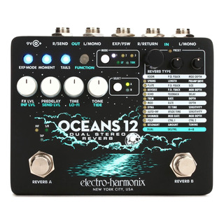 Pedal Reverb Electro Harmonix Oceans 12 Dual Stereo Reverb Color Negro Pedal Reverb Electro Harmonix Oceans 12 Dual Stereo Reverb Color Negro