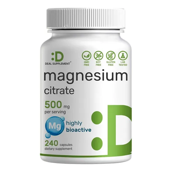 Citrato De Magnesio Extra Fuerza 500 Mg 240 Càpsulas