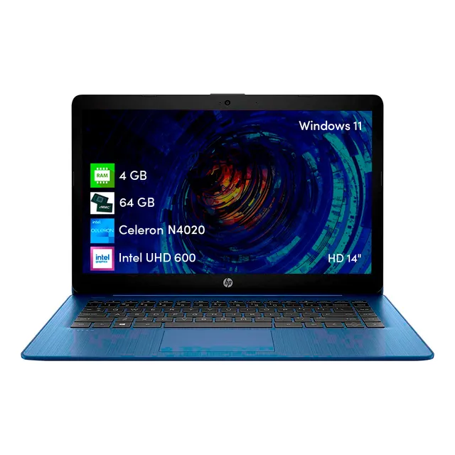 Notebook Hp Stream Intel Celeron 4gb 64gb 14 Hd Win11 Azul