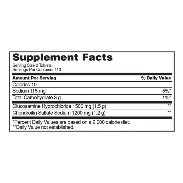 Glucosamina 1500mg & Condroitrina 1200mg Kirkland 220tabls