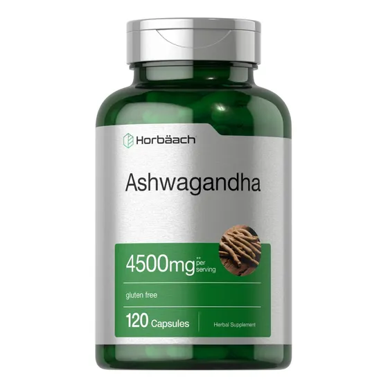 Ashwagandha 4500mg Horbaach Usa 120 Caps Estres