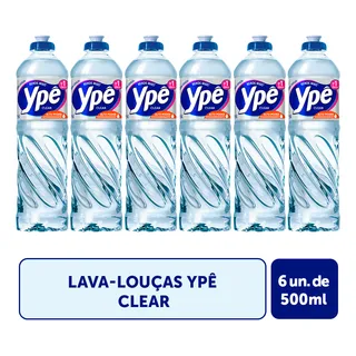 Detergente Lava Louças YpĂȘ Clear 500ml Com 6 Unidades Detergente Lava Louças YpĂȘ Clear 500ml Com 6 Unidades