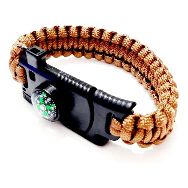 Pulsera Cuchillo Oculto Cuerda Paracord Supervivencia Edc 