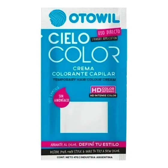 Tintura De Pelo Semipermanente Otowil Cielo Color Tono Púrpura