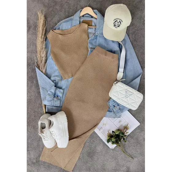 Conjunto Falda Y Top Tejidos