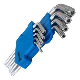 Jogo Chave Torx Torque Cromo Vanådio Média 9 Peças Suporte Jogo Chave Torx Torque Cromo Vanådio Média 9 Peças Suporte
