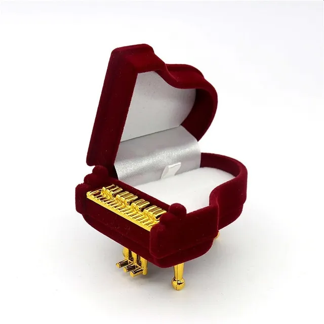 Caja De Anillo Modelo Piano Romantico Quince Años Cumpleaños