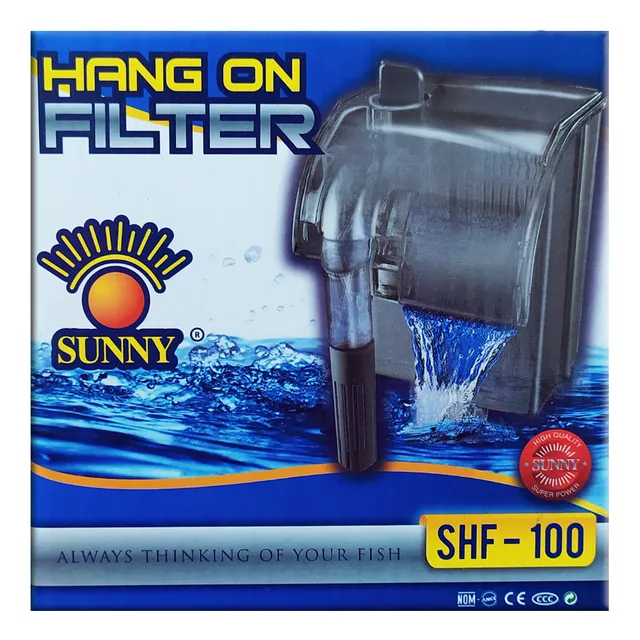 Filtro De Cascada Sunny | Peceras De 5 A 30 Litros | Esponja Carbón Y Filtro Biológico | Regulador Para Flujo De Agua