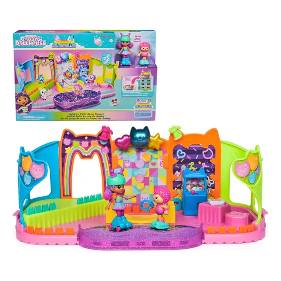 Spin Master Gabby's Dollhouse Cuarto de Fiesta 12 piezas, Terraza Compatible con Casa de Gabby