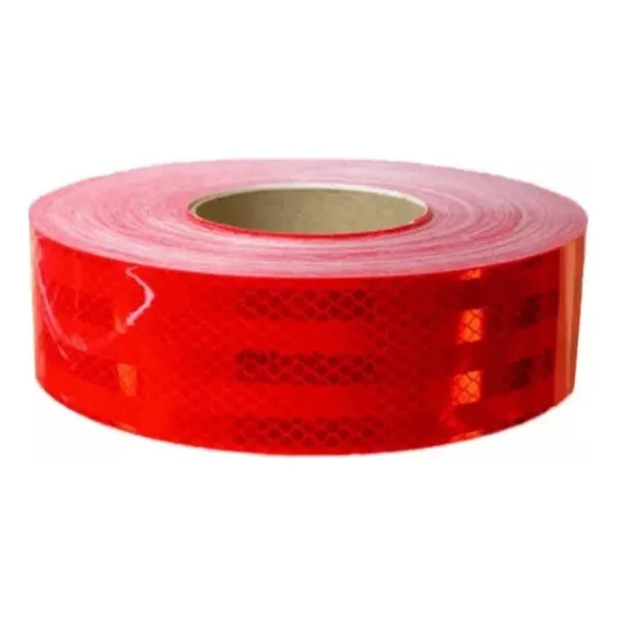 Rollo Cinta Reflectiva Adhesivo Rojo 50mm X 45mts