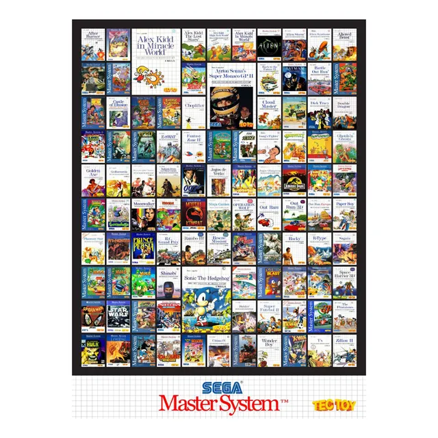 Pôster Master System - Capinhas Dos Jogos Antigos